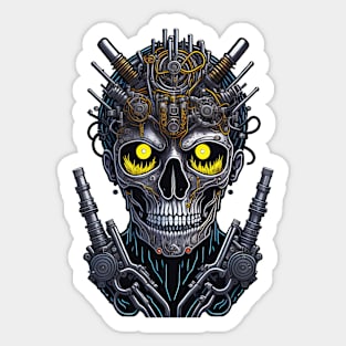 Cyborg Heads S03 D77 Sticker